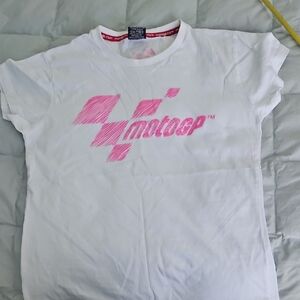 Womans White and Pink MotoGP T-Shirt